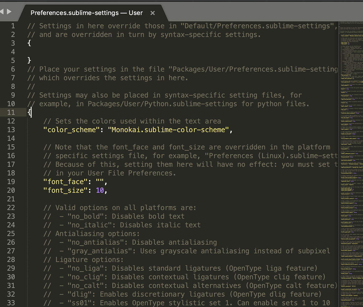 Error trying to parse settings sublime text 3 ошибка