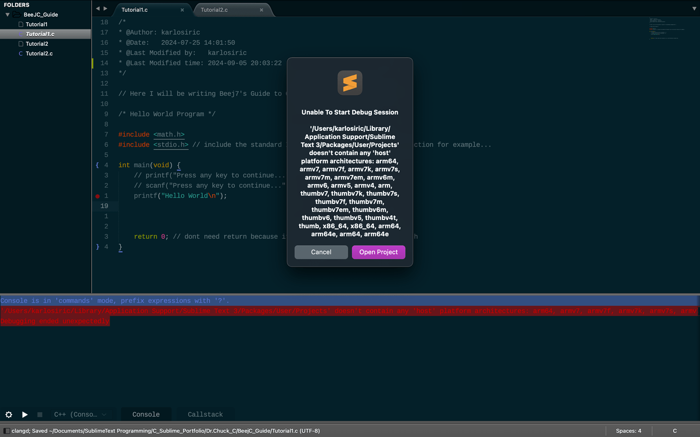 Debugger for C - General Discussion - Sublime Forum