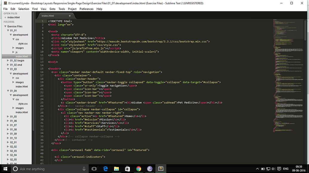 Sublime text html не работает