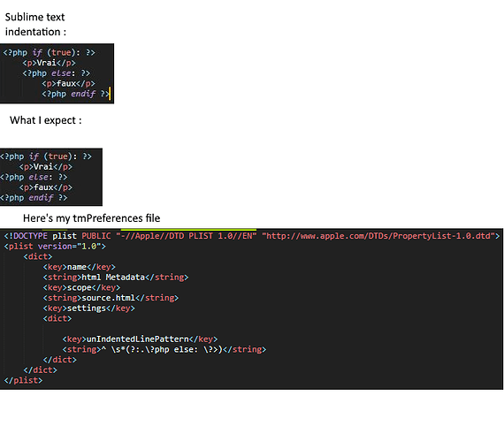 Intentation php and tmPreferences - Technical Support - Sublime Forum