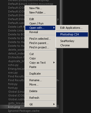 sublime text font size sidebar