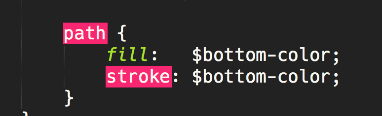 svg text css properties