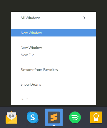 Sublime Text context menu