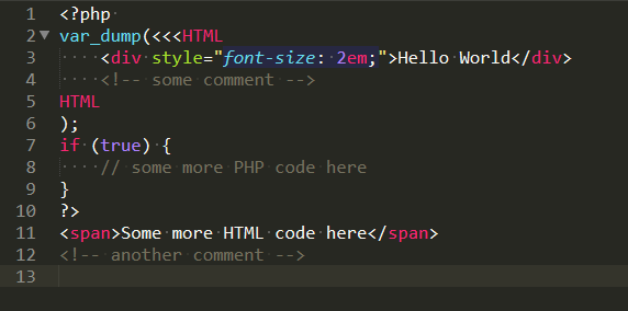 php string to html