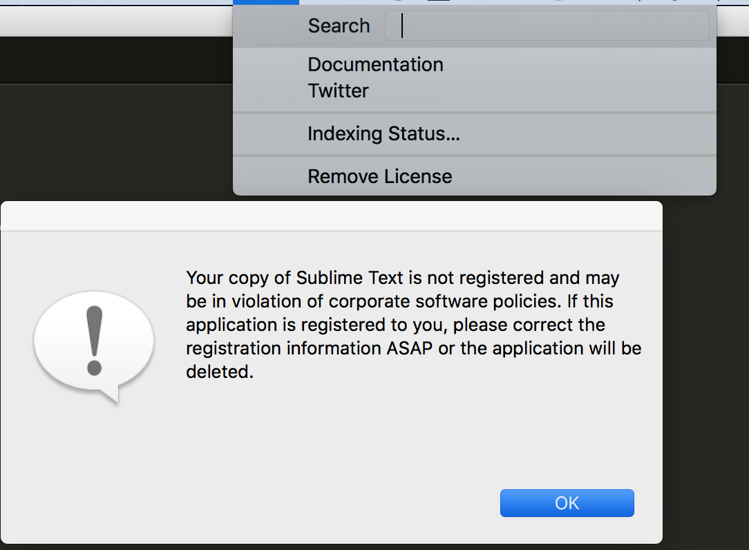 sublime text license no longer valid