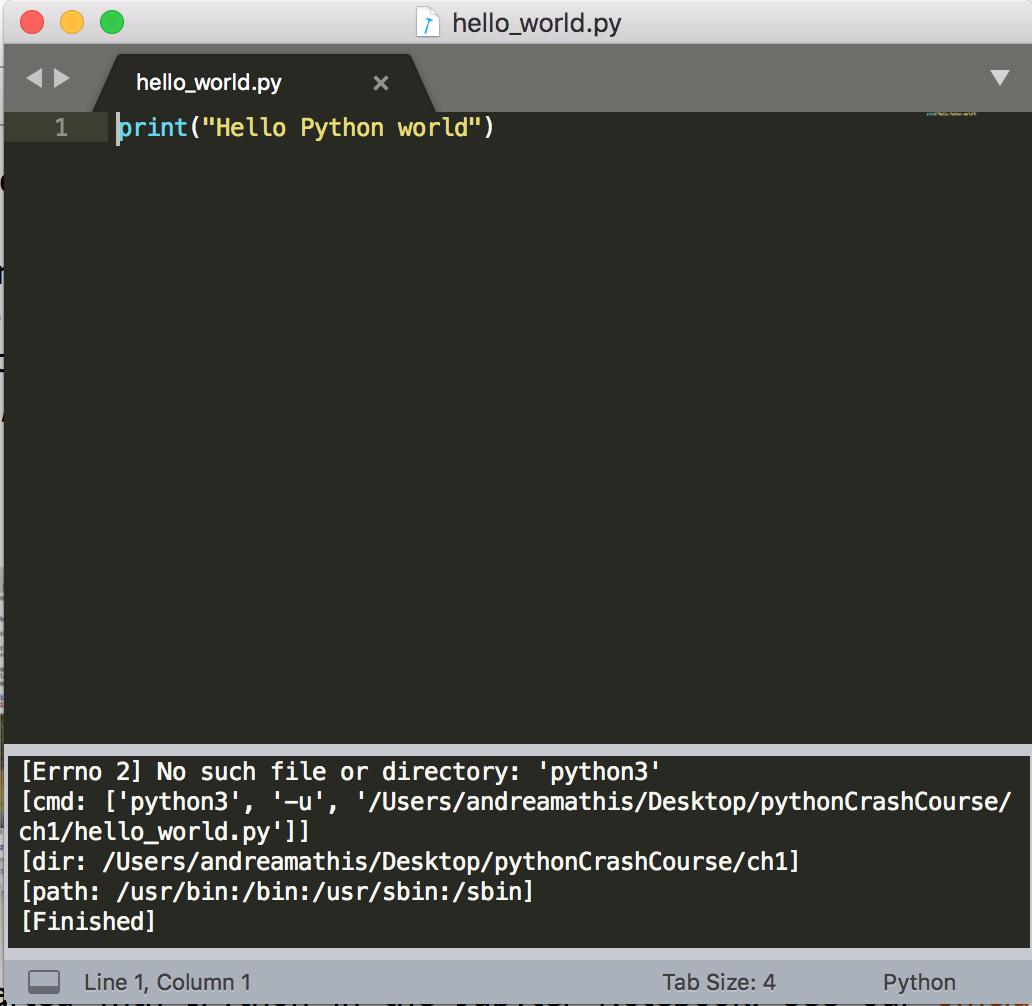sublime text python file not y executed with build